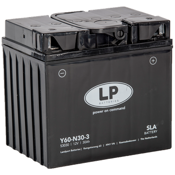 LP Y60-N30-3 SLA Motorradbatterie C60-N30L-A, 53030, SLA53030 12V 30Ah
