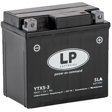 LP YTX5-3 SLA Motorradbatterie DIN 50412, YTX5L-BS, YTX5L 12V 4Ah