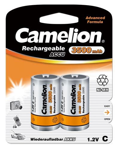 Camelion C, Baby, HR14, 1.2V 3500mAh Ni-MH Akkus 2er Pack
