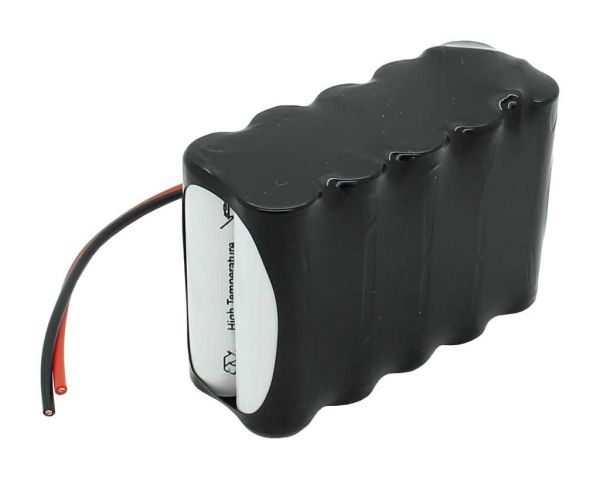 Notleuchten Akku 12V 1800mAh Ni-MH, F2x5 Mignon AA mit 200 Kabel einseitig