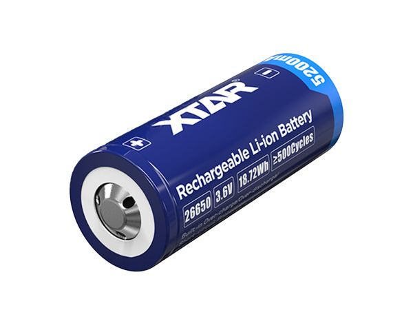 XTAR 26650 - 6000mAh Li-Ionen Akku 10A PCB geschützt