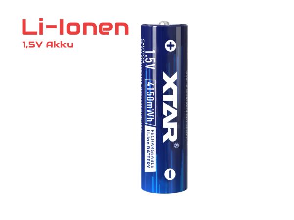 5x 4er Xtar AA 1.5V 4150mWh (2500mAh) Li-Ion Akku (Wiederaufladbar)