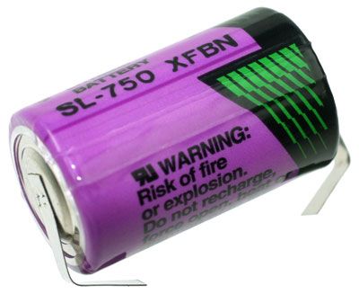 Tadiran SL-750/T 1/2 AA Lithium Batterie 1100mAh mit U-Lötfahne