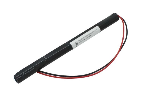 Notleuchtenakku 4.8V 600mAh, Ni-MH, L1x4 Micro AAA mit 150mm Kabel