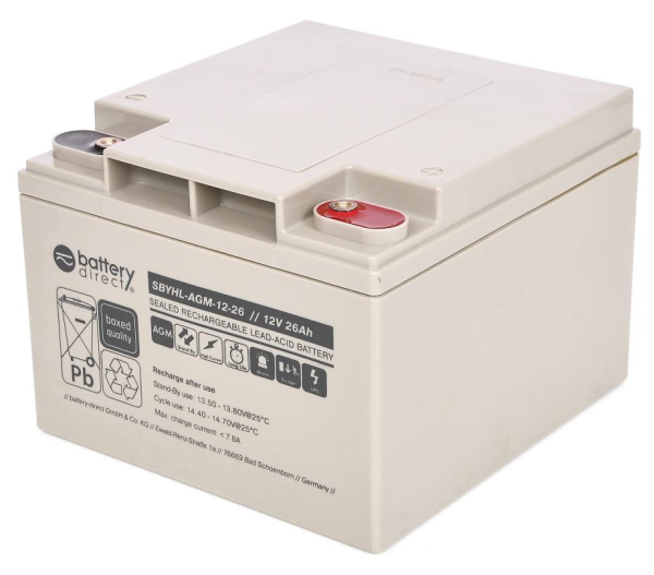 Battery-Direct SBY-AGM-12-28, 12V 28Ah Akku 175x166x125mm